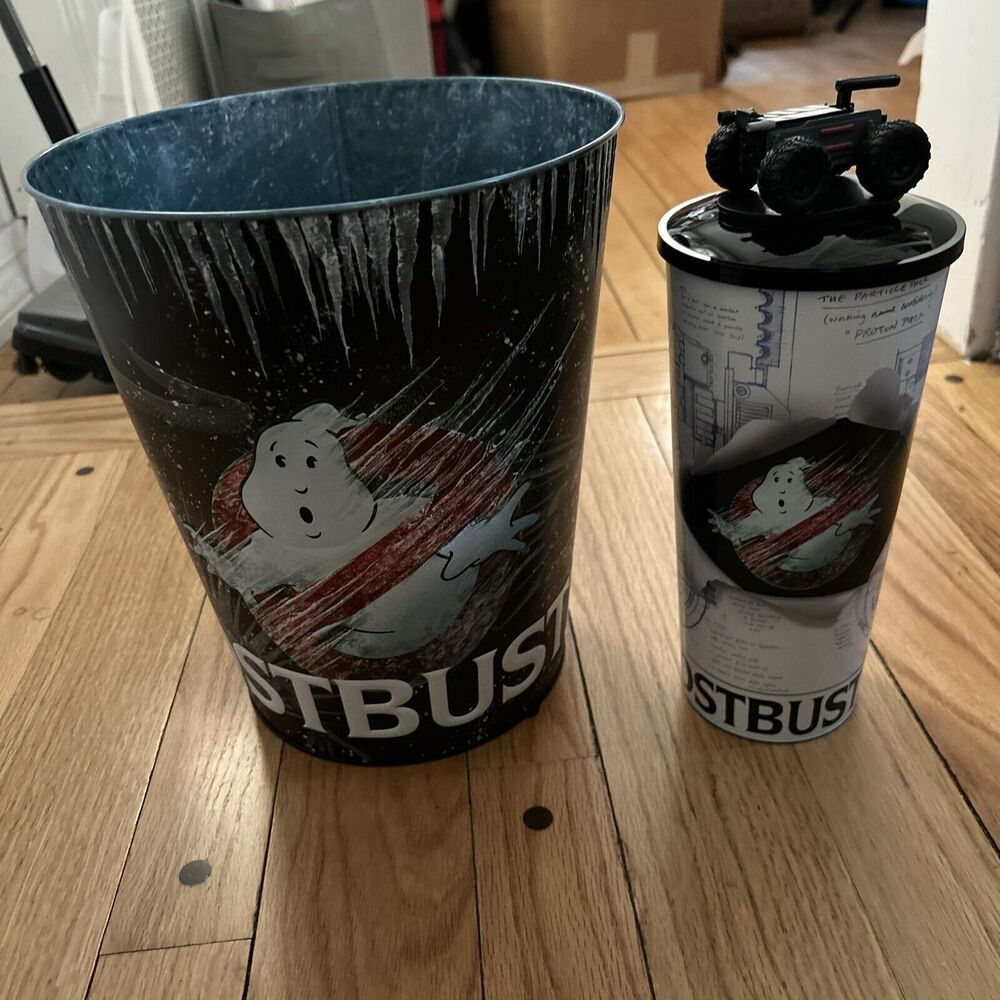 Ghostbusters Frozen Empire Regal Popcorn Bucket And Cup With Ghost Catcher Top